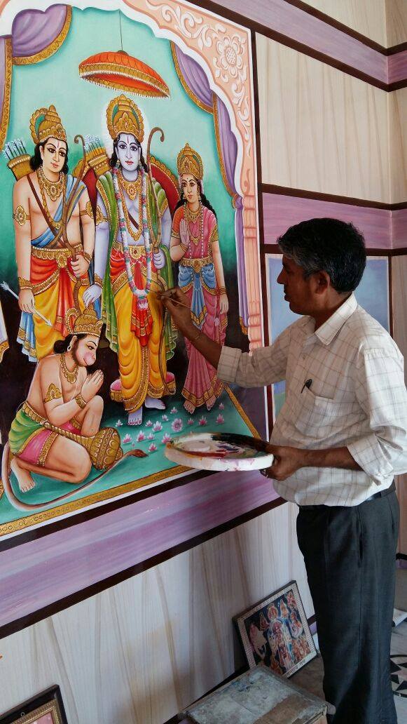Ram Darbar Paintings in its final Stage